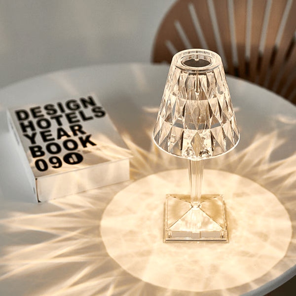 16 Colors Rose Touch Crystal Desk Lamp