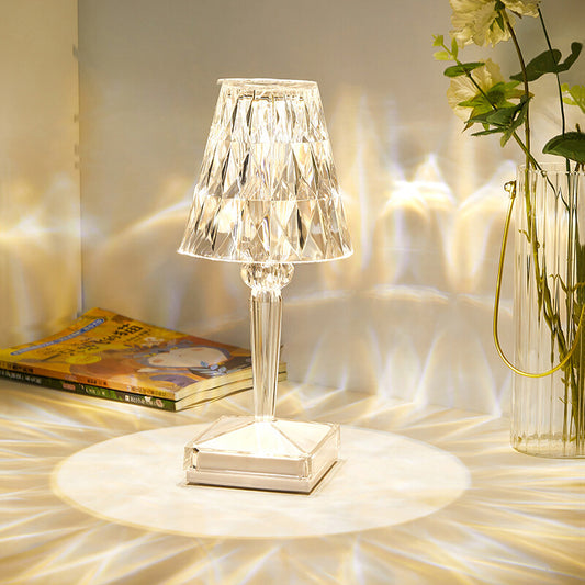 16 Colors Rose Touch Crystal Desk Lamp